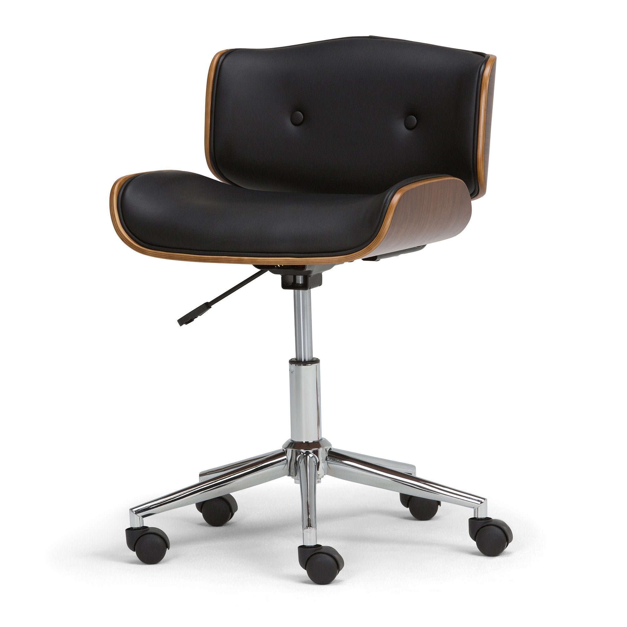 Black Vegan Leather | Dax Bentwood Office Chair