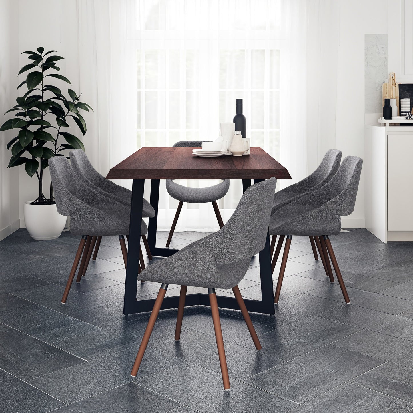 Grey | Malden / Watkins 7 Pc Dining Set