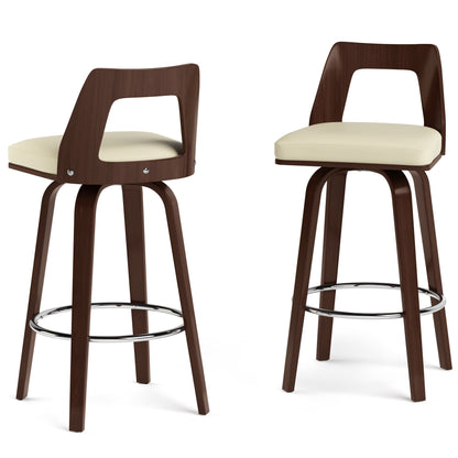 Ellison Swivel Bentwood Bar Stool (Set of 2)