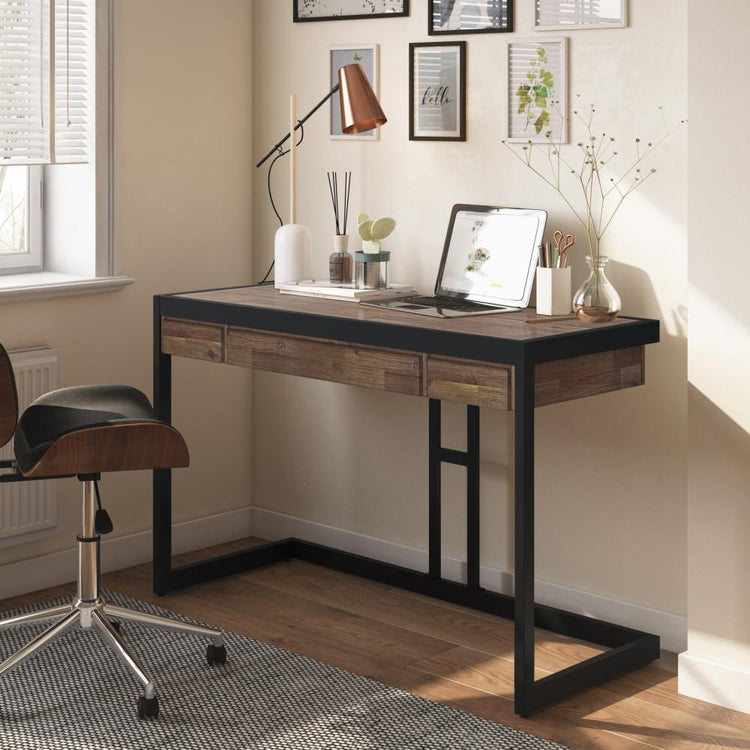 Rustic Natural Aged Brown | Erina Small Desk