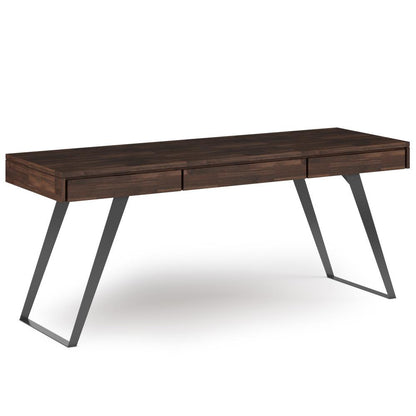 Distressed Charcoal Brown Acacia | Lowry Large Desk