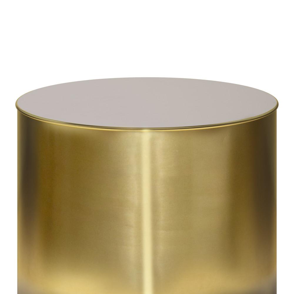 Black and Gold Ombre | Curtis Metal Cylinder Accent Table