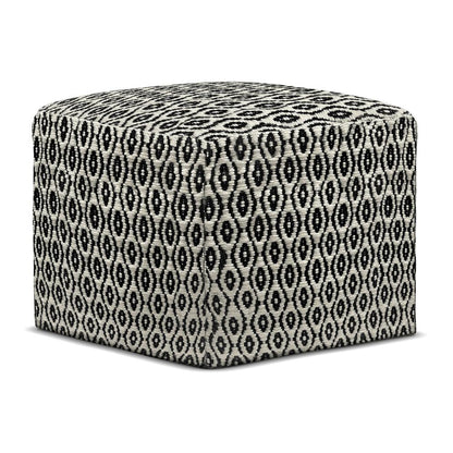 Kiana Square Woven Outdoor/ Indoor Pouf