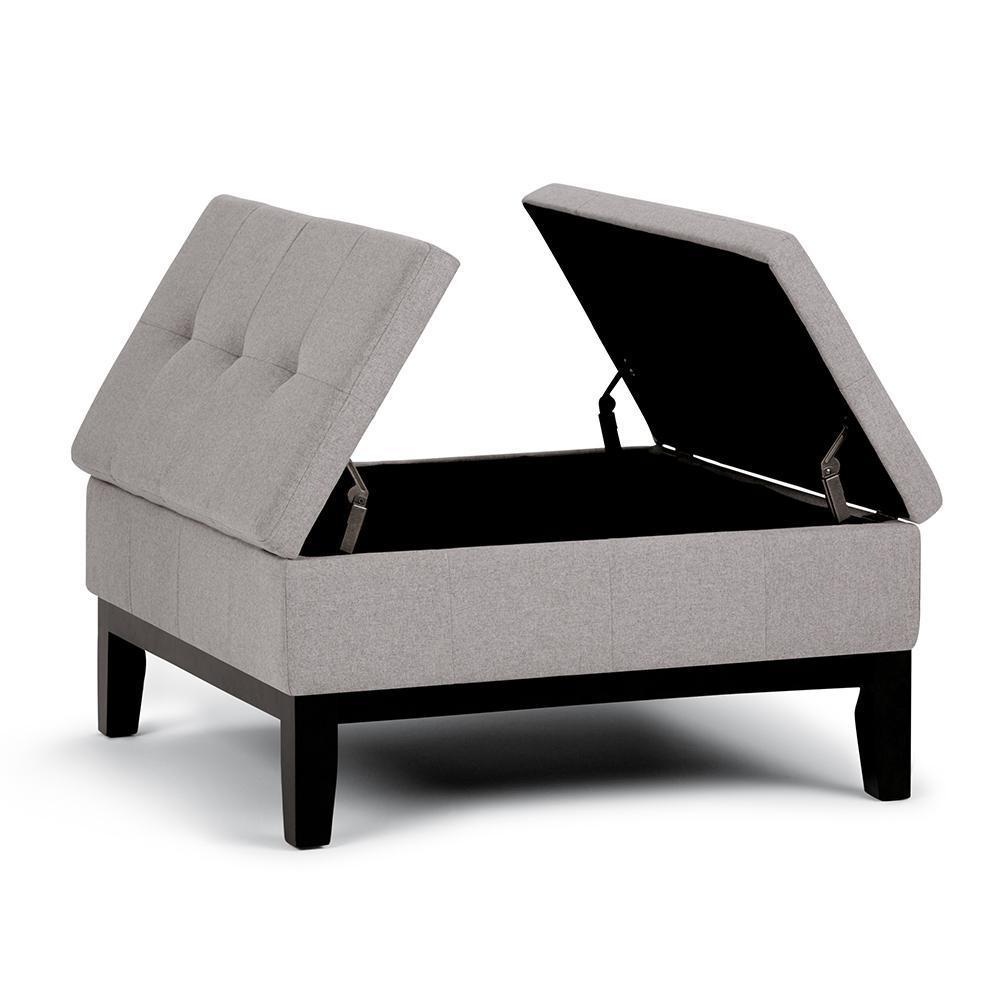 Dover Square Coffee Table Ottoman | Storage Ottomans | Simpli Home