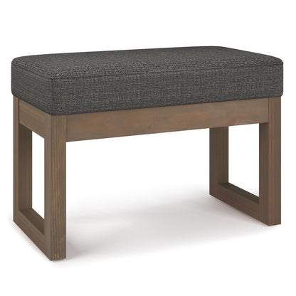 Ebony Tweed Style Fabric |Milltown Footstool Small Ottoman Bench