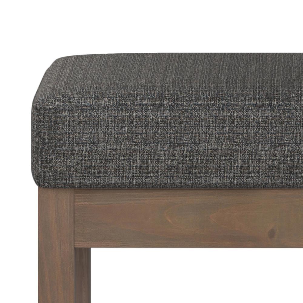 Ebony Tweed Style Fabric |Milltown Footstool Small Ottoman Bench