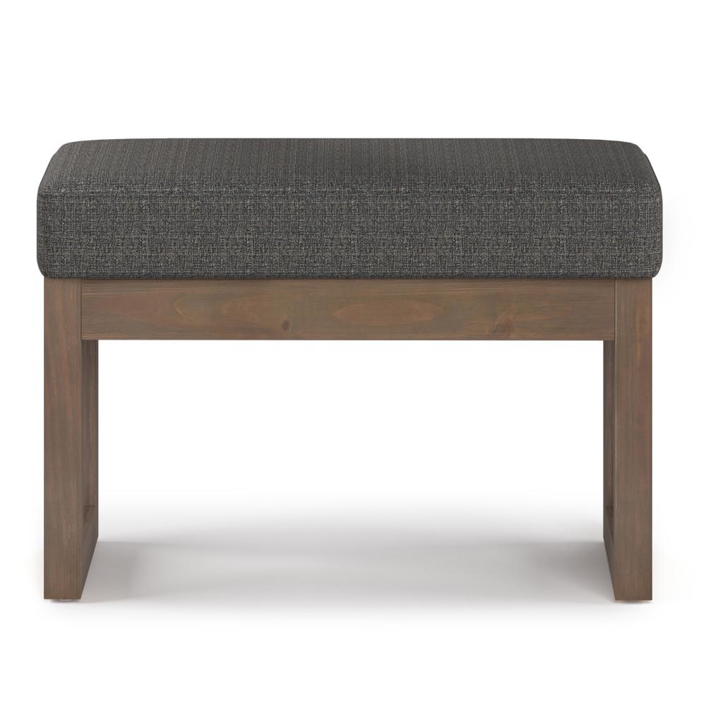 Ebony Tweed Style Fabric |Milltown Footstool Small Ottoman Bench