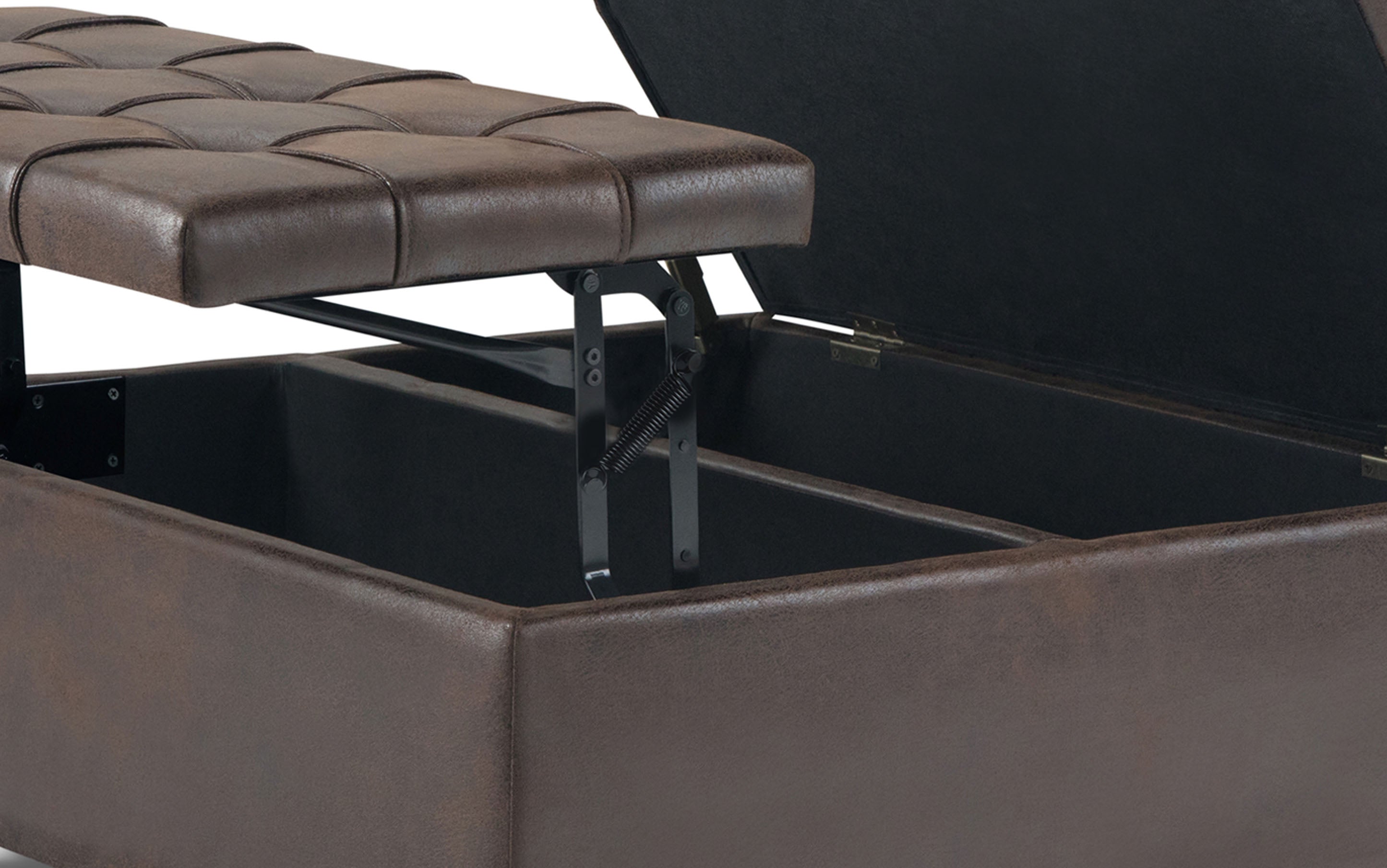 Distressed store brown ottoman