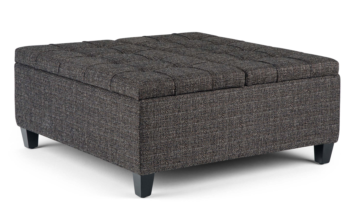 Ebony Tweed Style Fabric | Harrison Coffee Table Storage Ottoman