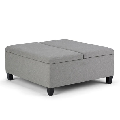 Dove Grey Linen Style Fabric | Ellis Coffee Table Storage Ottoman