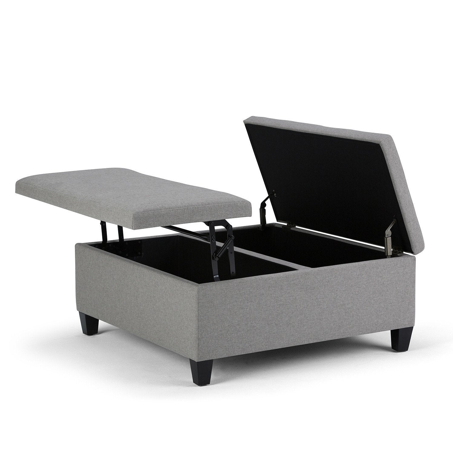 Dove Grey Linen Style Fabric | Ellis Coffee Table Storage Ottoman