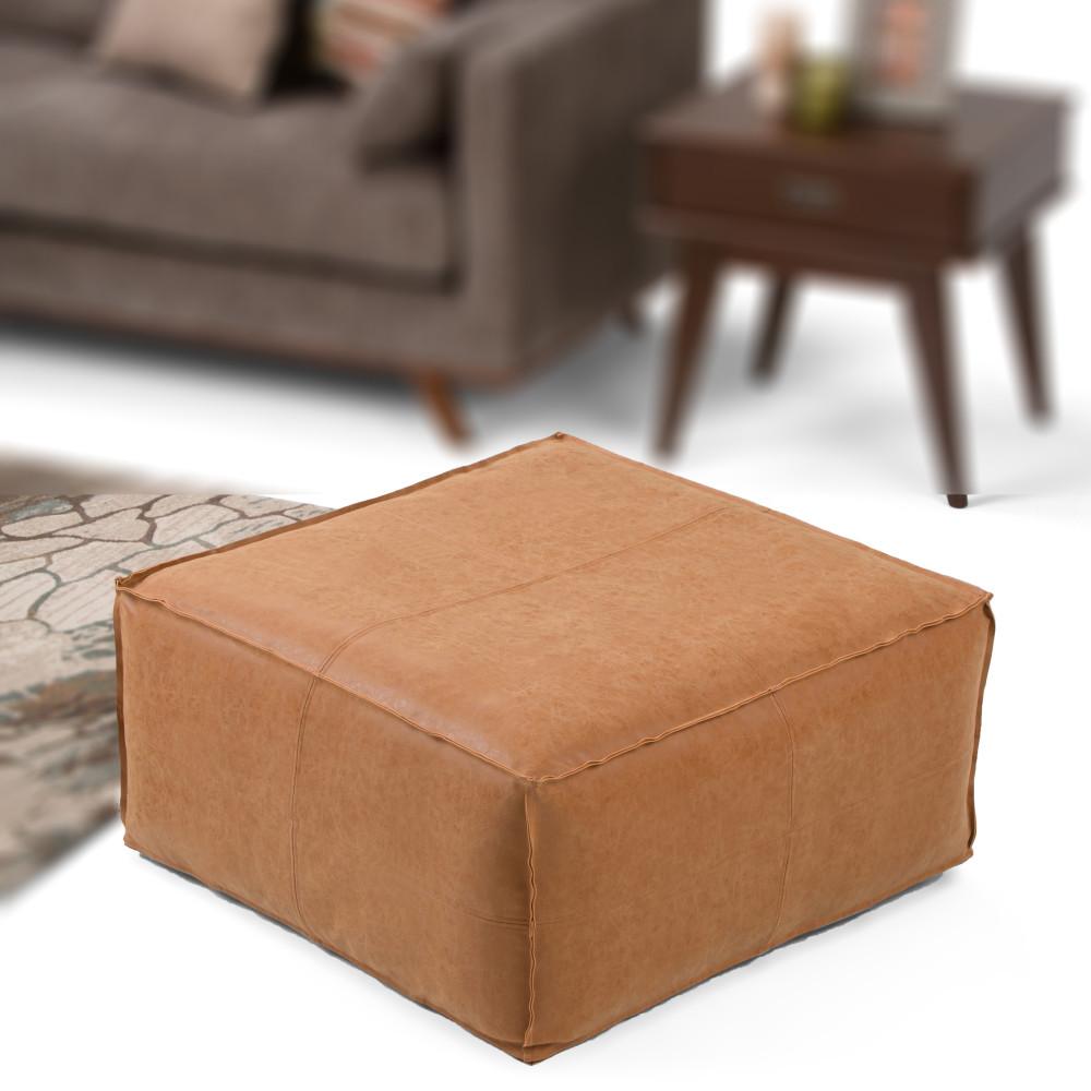 Large square deals ottoman pouf