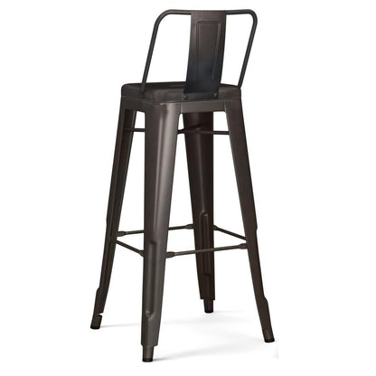 Gun Metal Grey | Rayne 30 inch Metal Bar Stool