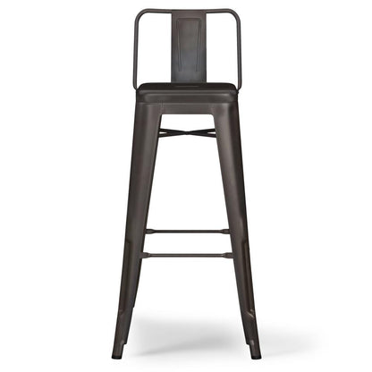 Gun Metal Grey | Rayne 30 inch Metal Bar Stool