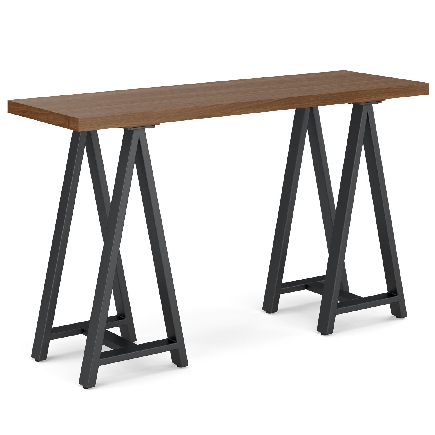 Sawhorse Metal/Wood Console Sofa Table