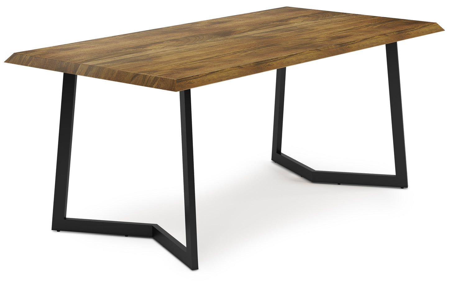 Light Brown | Watkins Dining Table with Inverted Metal Base