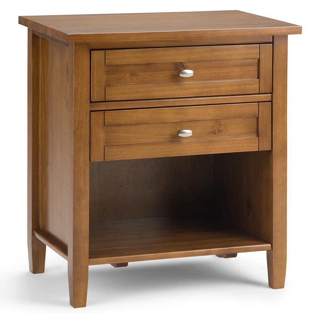 Light Golden Brown | Warm Shaker Bedside Table