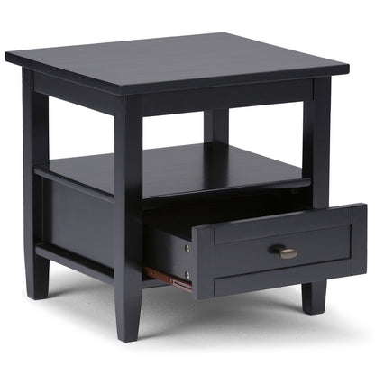 Black | Warm Shaker 20 inch End Side Table