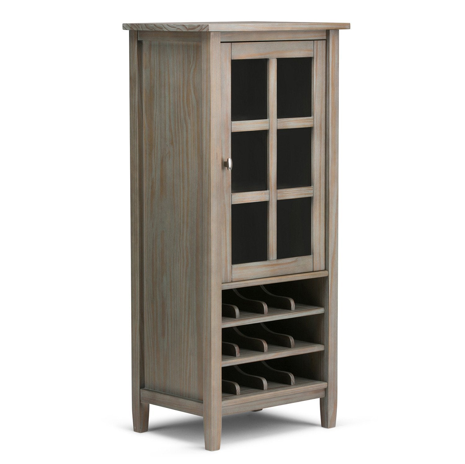 Distressed Grey | Warm Shaker 22.5 x 50 inch High Storage Wine Rack